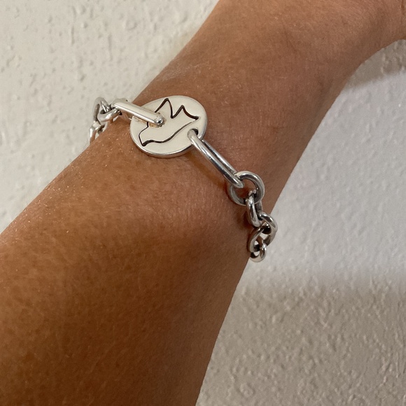 Sterling Silver 7” bracelet with bird design - Picture 1 of 2